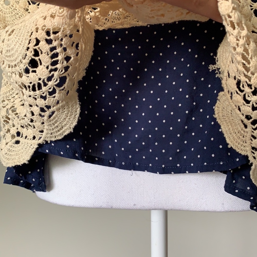 $3 hazel Boho Lace & Polka Dot Tank - Picture 4 of 7